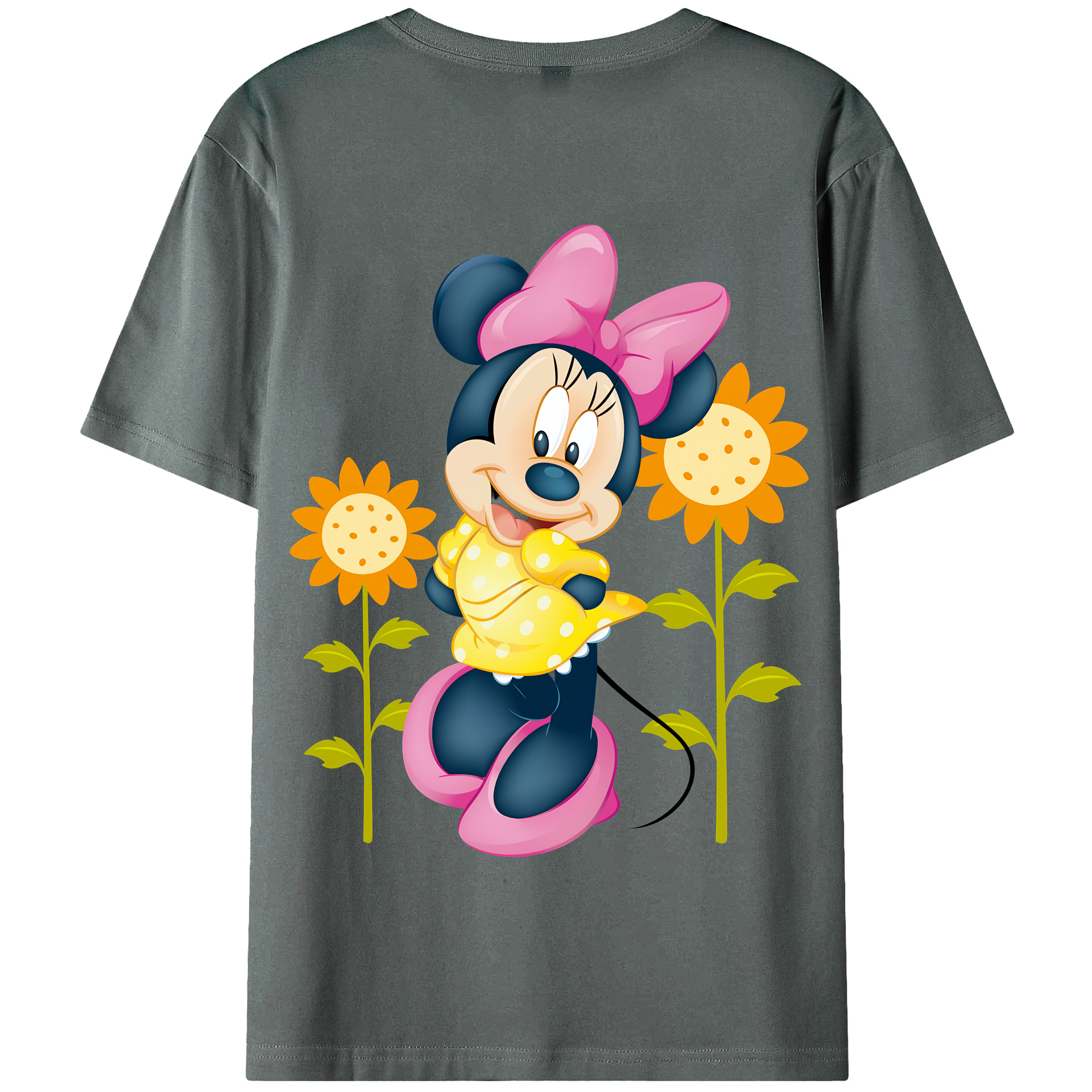 （画像用） ミッキーマウス Mickey Mouse 綿100％半袖Tシャツ（背面プリント）
